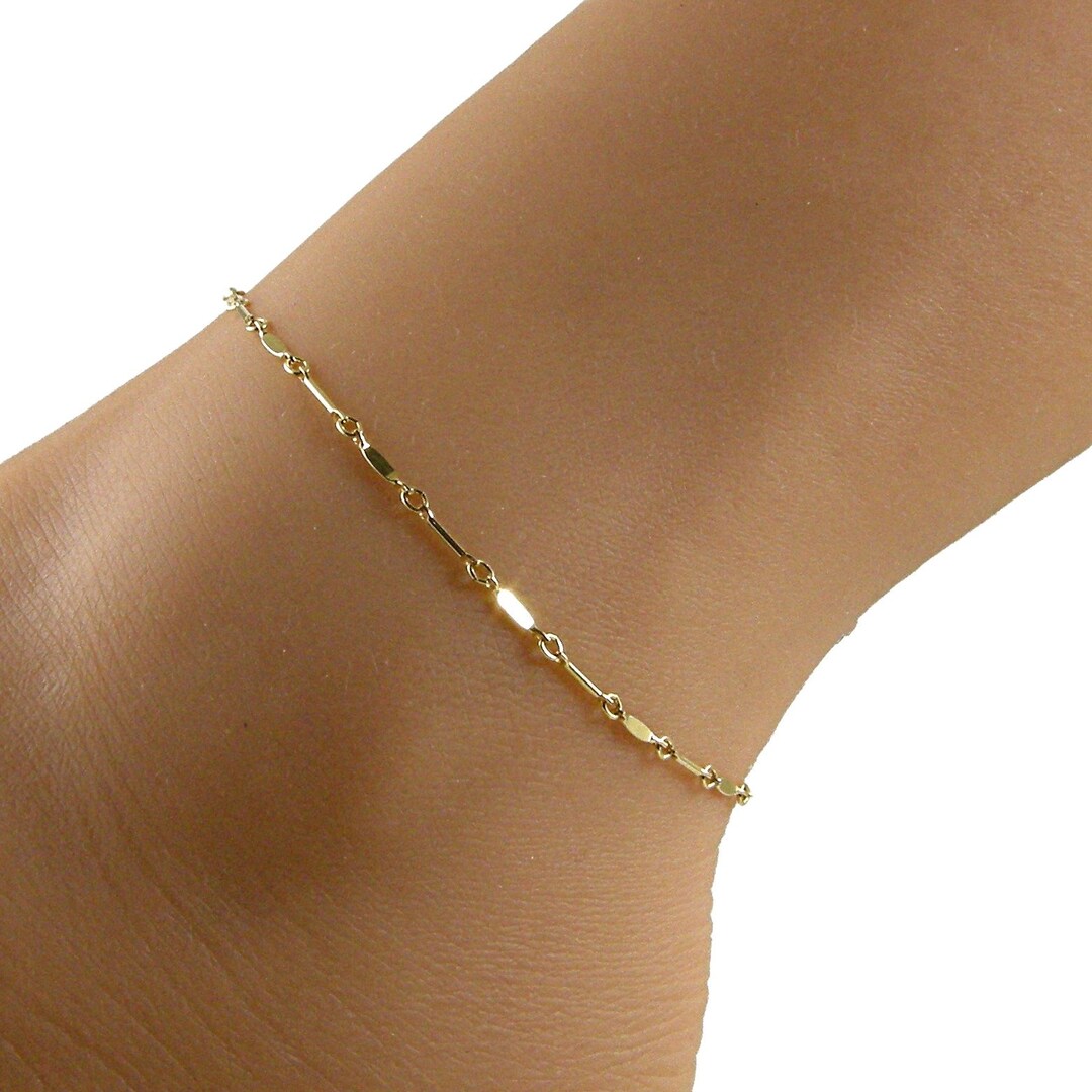 Gold Anklet, Dainty Gold Chain Ankle Bracelet, Gold Anklets for Women