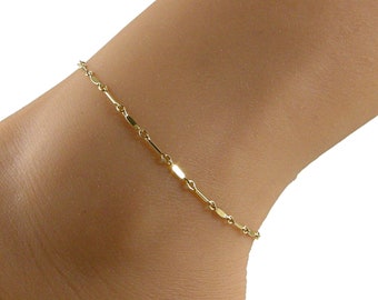 Gold Anklet, Dainty Gold Chain Ankle Bracelet, Gold Anklets for Women