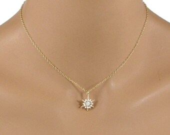 Opal Starburst Necklace Opal Necklace 