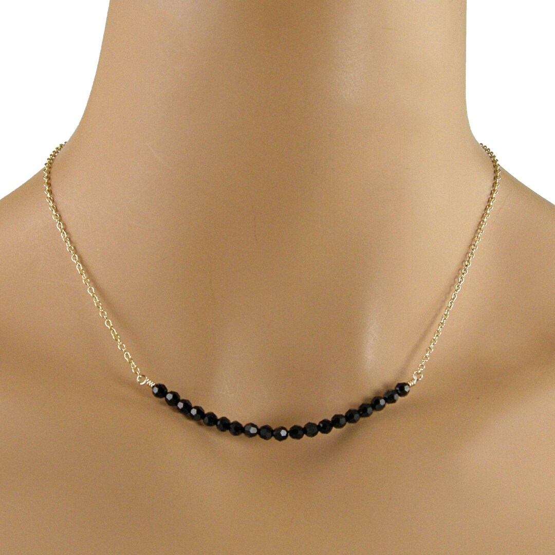Crystal & Black Enamel Queen Pendant Necklace main image 1