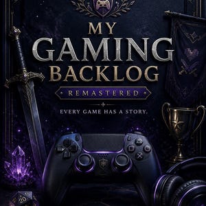 Gaming Backlog Tracker | Dark Fantasy RPG Video Game Journal (Digital Download)