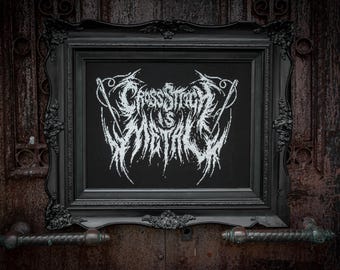 Cross Stitch Is Metal Logo Pattern