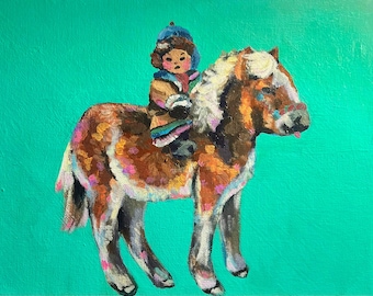 Mongolian Kid & Horse