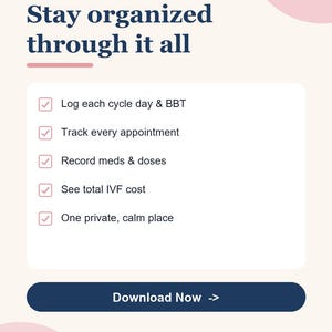 IVF & Fertility Tracker Tabelle, TTC Zyklus und Kosten Planer für Google Sheets Bild 3