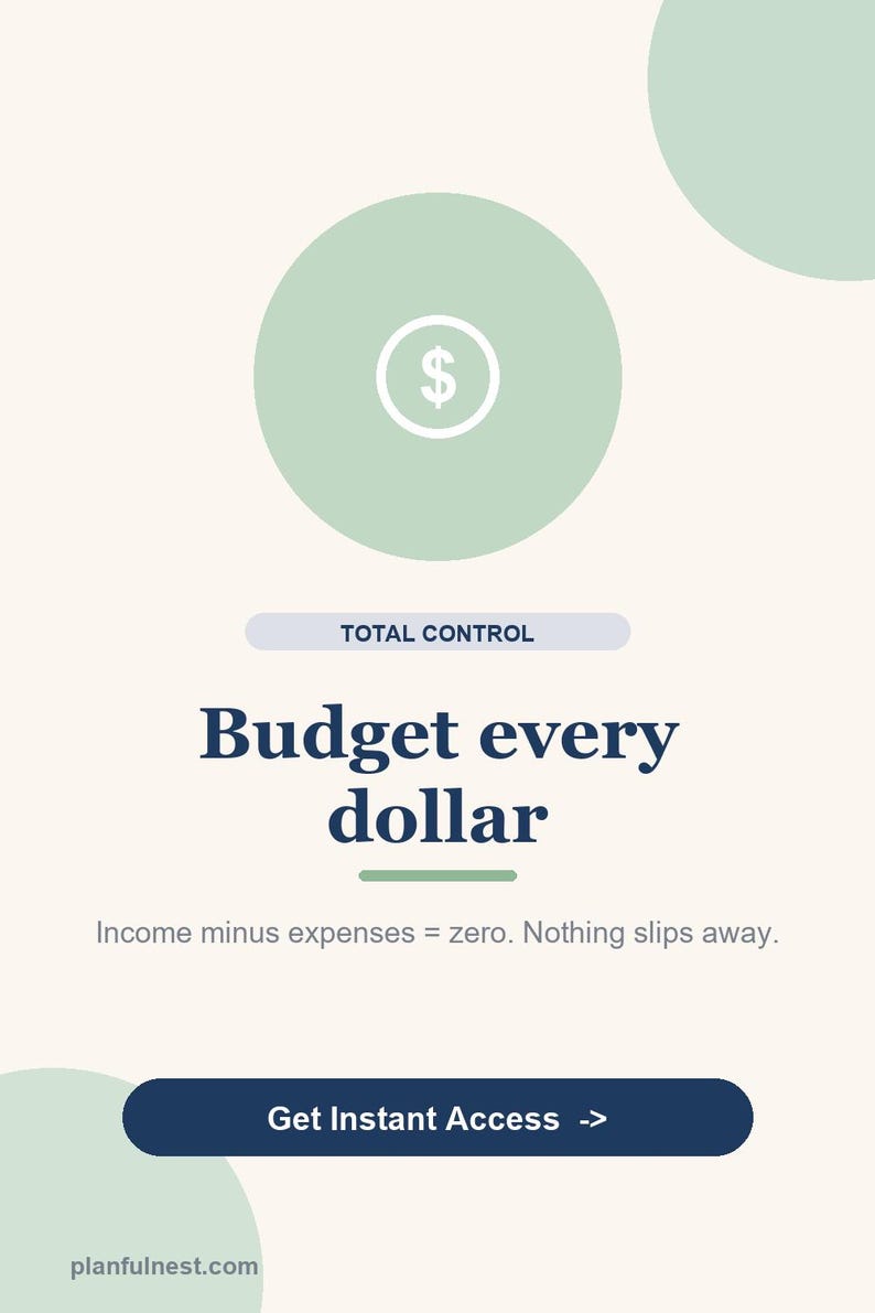 Foglio di calcolo per il budget a base zero, pianificatore di budget in base allo stipendio, modello di budget mensile per stipendio, Google Sheets Excel immagine 6