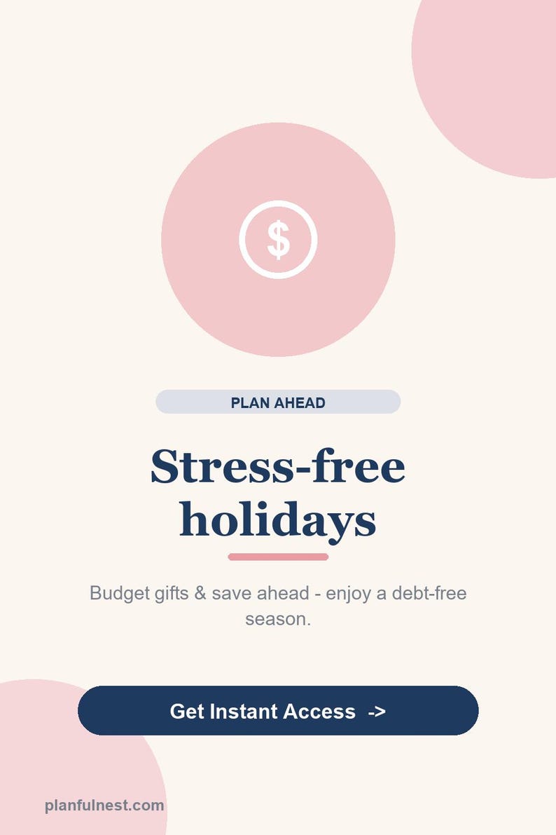 Christmas Savings & Gift Budget Tracker Spreadsheet, Gift List Planner image 4