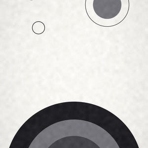 Set di 3 stampe murali in bianco e nero / Stampe geometriche minimaliste / 5 formati, download immediato immagine 4