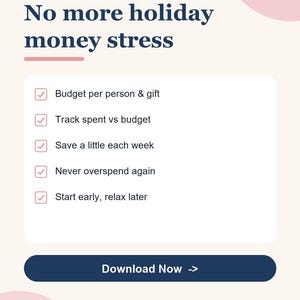 Christmas Savings & Gift Budget Tracker Spreadsheet, Gift List Planner image 3