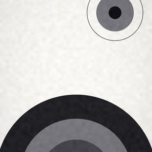 Set di 3 stampe murali in bianco e nero / Stampe geometriche minimaliste / 5 formati, download immediato immagine 2