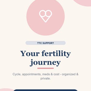 IVF & Fertility Tracker Tabelle, TTC Zyklus und Kosten Planer für Google Sheets Bild 4