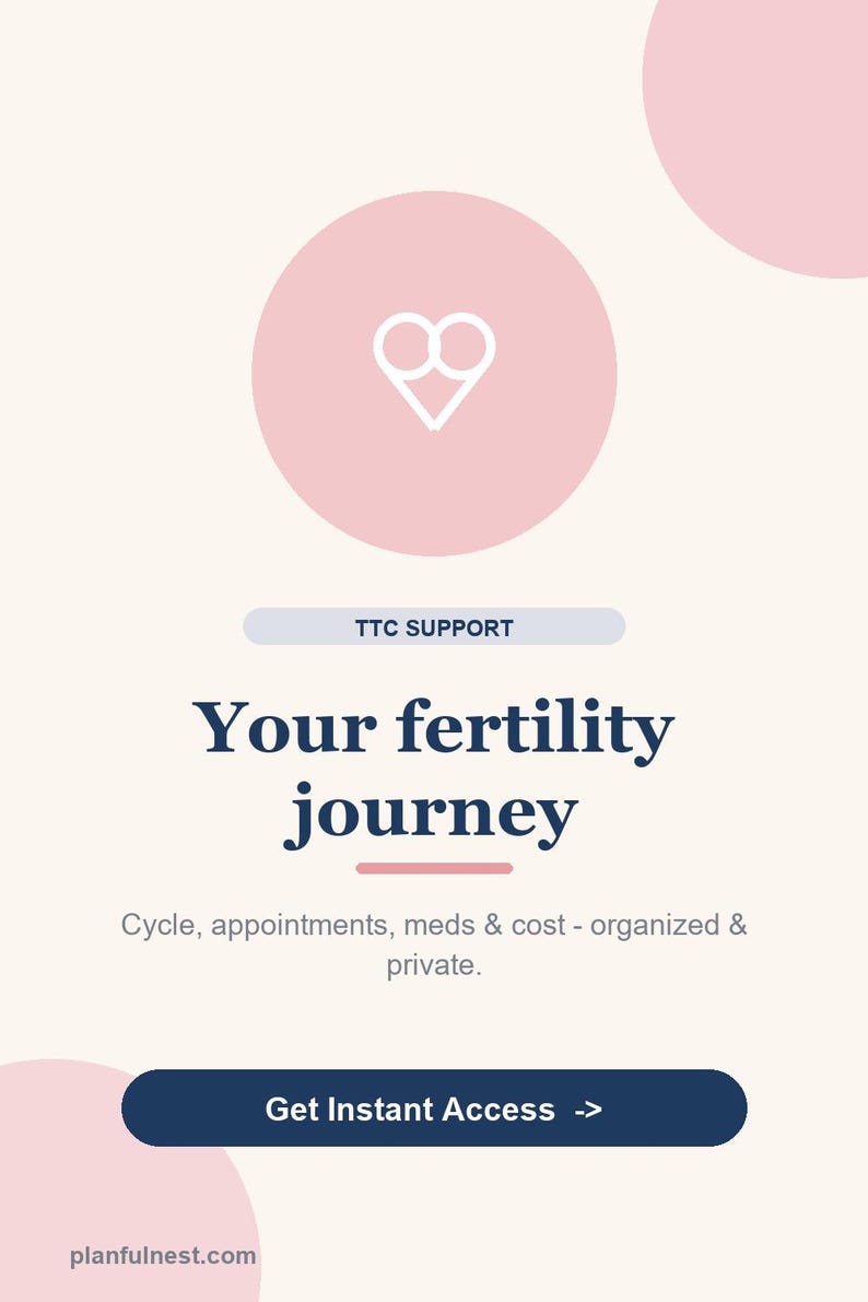 IVF & Fertility Tracker Tabelle, TTC Zyklus und Kosten Planer für Google Sheets Bild 4