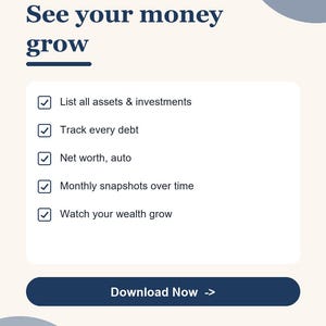 Net Worth Tracker Spreadsheet, Investment & Assets Dashboard for Google Sheets image 3