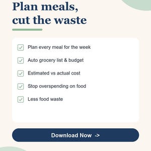Planilha de Planejamento de Refeições e Orçamento de Compras, Planejamento Semanal e Lista de Compras imagem 3