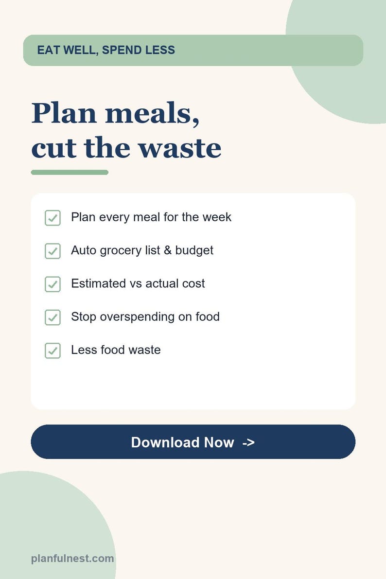 Planilha de Planejamento de Refeições e Orçamento de Compras, Planejamento Semanal e Lista de Compras imagem 3