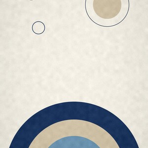 Conjunto de 3 quadros decorativos com tema náutico | Arte geométrica azul-marinho para imprimir | Decoração náutica | Download instantâneo em 5 tamanhos imagem 4