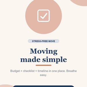 Moving Budget and Checklist Spreadsheet | New Home Moving Planner, Countdown Timeline & Packing List | Google Sheets Excel Template image 4