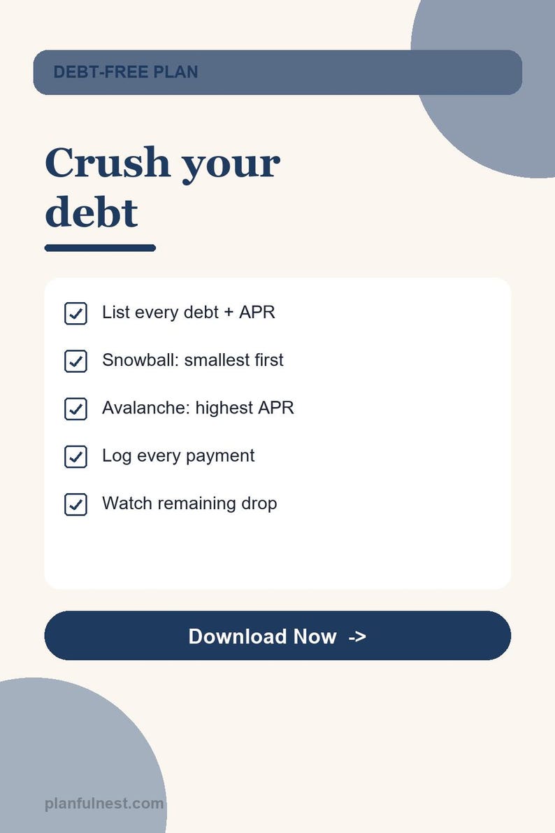 Debt Payoff Tracker Spreadsheet, Debt Snowball and Avalanche Planner, Credit Card Payment Log for Google Sheets & Excel, Debt Free image 5
