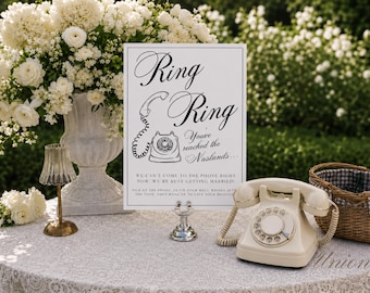 Letrero de audio para invitados / Letrero de teléfono para buzón de voz de boda, decoración para la mesa de bienvenida (digital)
