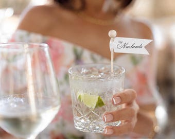 Agitadores de bebidas personalizados para bodas / Agitadores de madera personalizados para la hora del cóctel