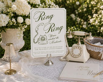 Letrero de audio para invitados / Letrero personalizado para el buzón de voz de la boda (Impresión)