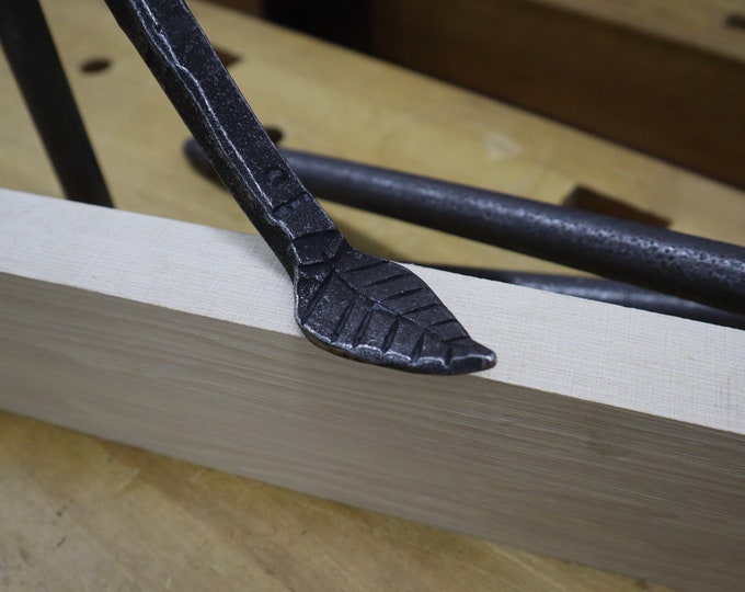 Workbench Holdfast With Leaf Finial, 3/4 or 1 Hole. Hand by