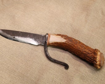 Rustic hand forged knife made from old file by Black Bear Forge