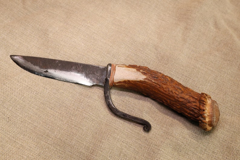 Rustic hand forged knife made from old file by Black Bear Forge image 1