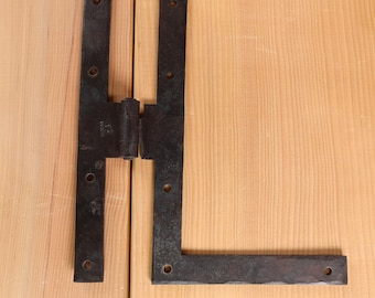 Forged Iron hinges H & L cabinet door hinges, hand forged by Black Bear Forge
