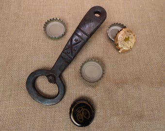 Hand forged Bottle Opener from Black Bear Forge blacksmith shop gift idea