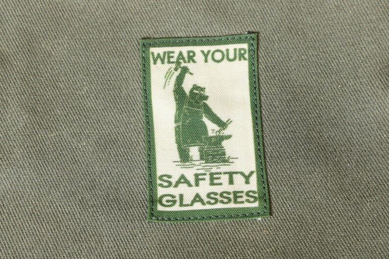 Black Bear Forge waxed canvas pouch Wear Your Safety Glasses limited edition image 4