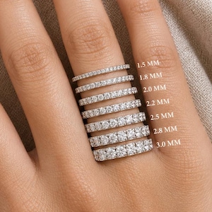 10k Diamond Wedding Band, Lab Grown Diamond Band, Diamond Eternity Band, Pave Diamond Ring, Gold Diamond Stackable Ring, Anniversary Band