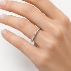 10k Diamond Wedding Band, Lab Grown Diamond Band, Diamond Eternity Band, Pave Diamond Ring, Gold Diamond Stackable Ring, Anniversary Band