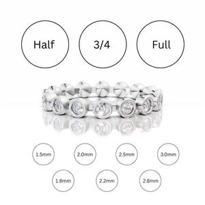 10k Bezel Diamond Band, Natural Diamond Band, Diamond Wedding Band, Gold Diamond Stackable Ring, Diamond Eternity Band, Anniversary Ring