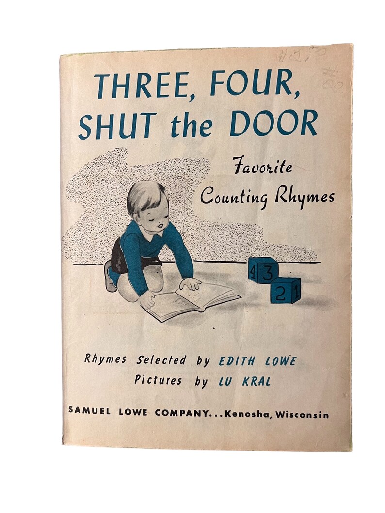 Edith Lowe Three, Four Shut the Door A Bonnie Book, Vintage Counting Rhymes Book ...