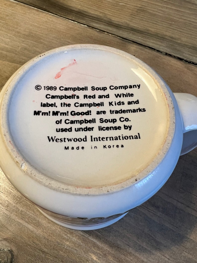 Vintage 1989 Campbells Red and White Soup Mug That Says M'm M'm Good Etsy