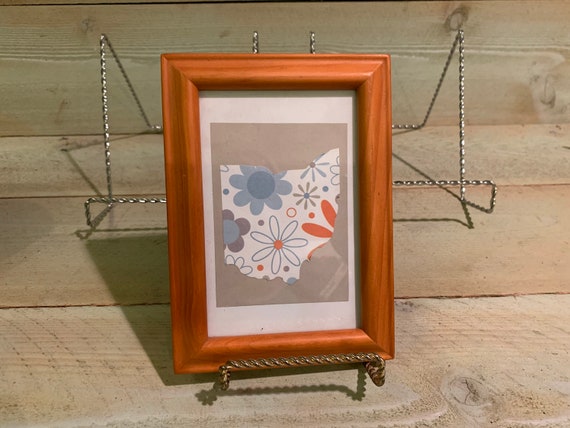 Vintage Wooden Stand, Small Plate Stand, Wooden Picture Stand