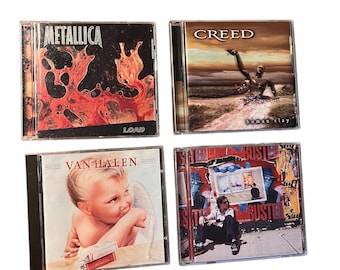 80's music CD's, 90's CD's, Journey, Creed, Jimmy Buffet, Dave Mathews Band, The Cars, The B-52's, Van Halen, Metallica - over 60 CD's!