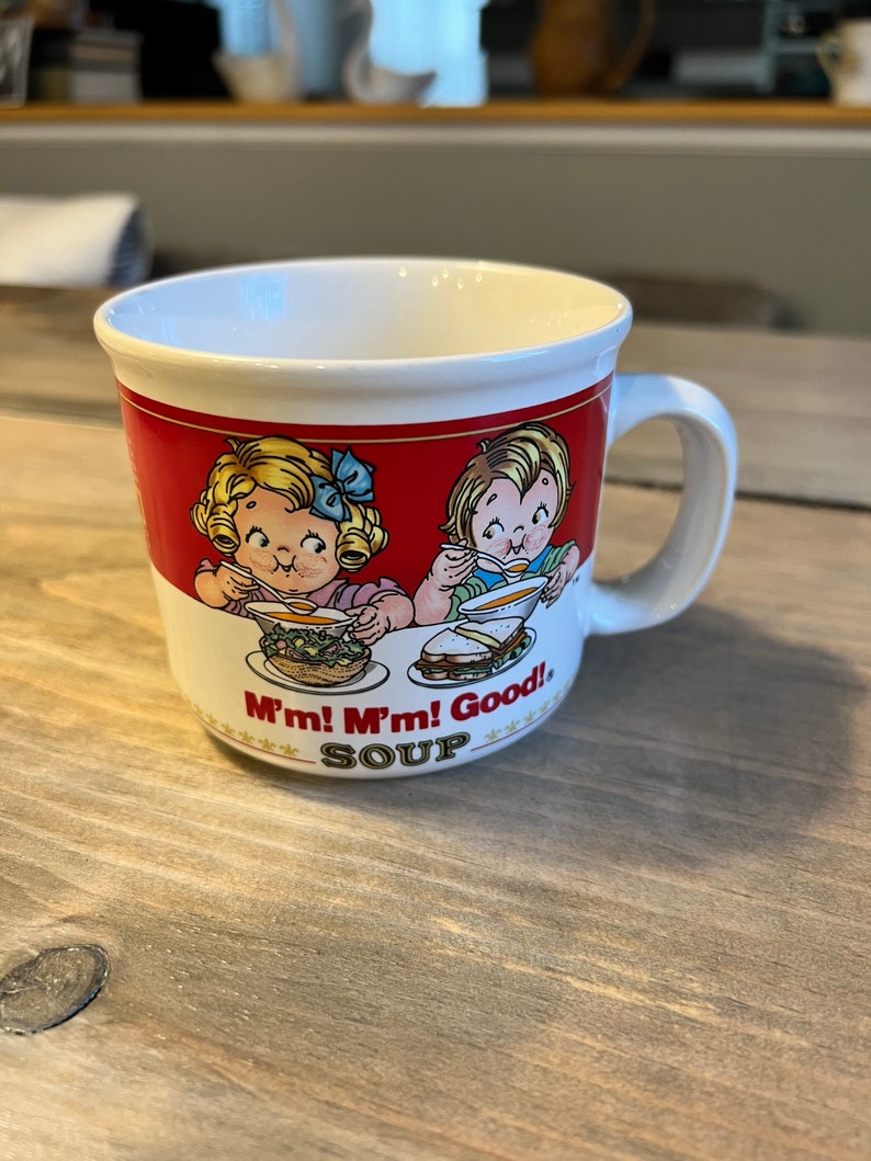 Vintage 1989 Campbells Red and White Soup Mug That Says M'm M'm Good Etsy