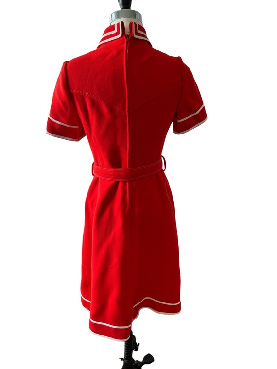 Vintage 1950's Red Sailor Collar Dress Modern Day… - image 6