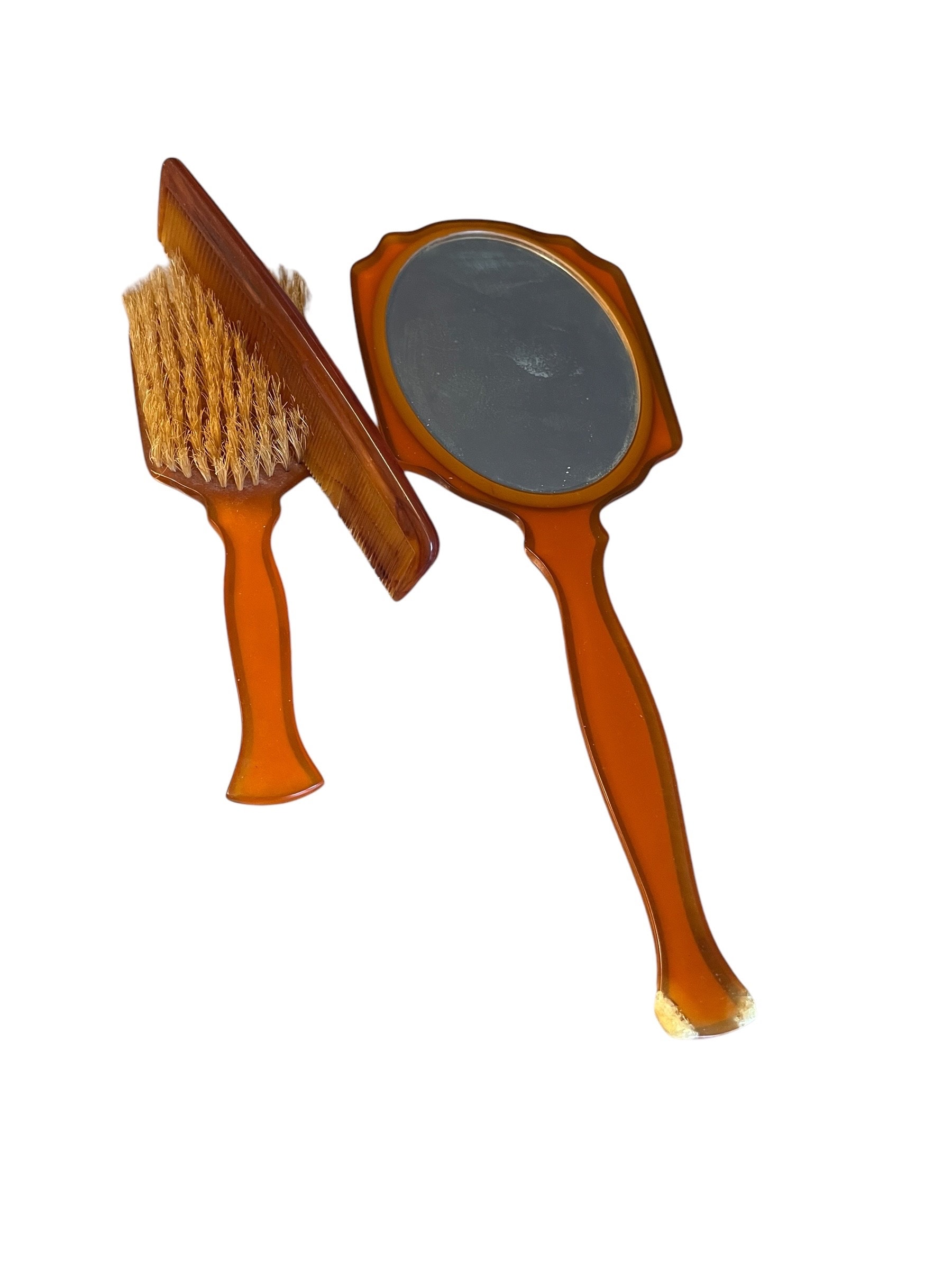Vintage Hand Mirror, Brush and Comb Set, Vanity Set, Antique Dressing