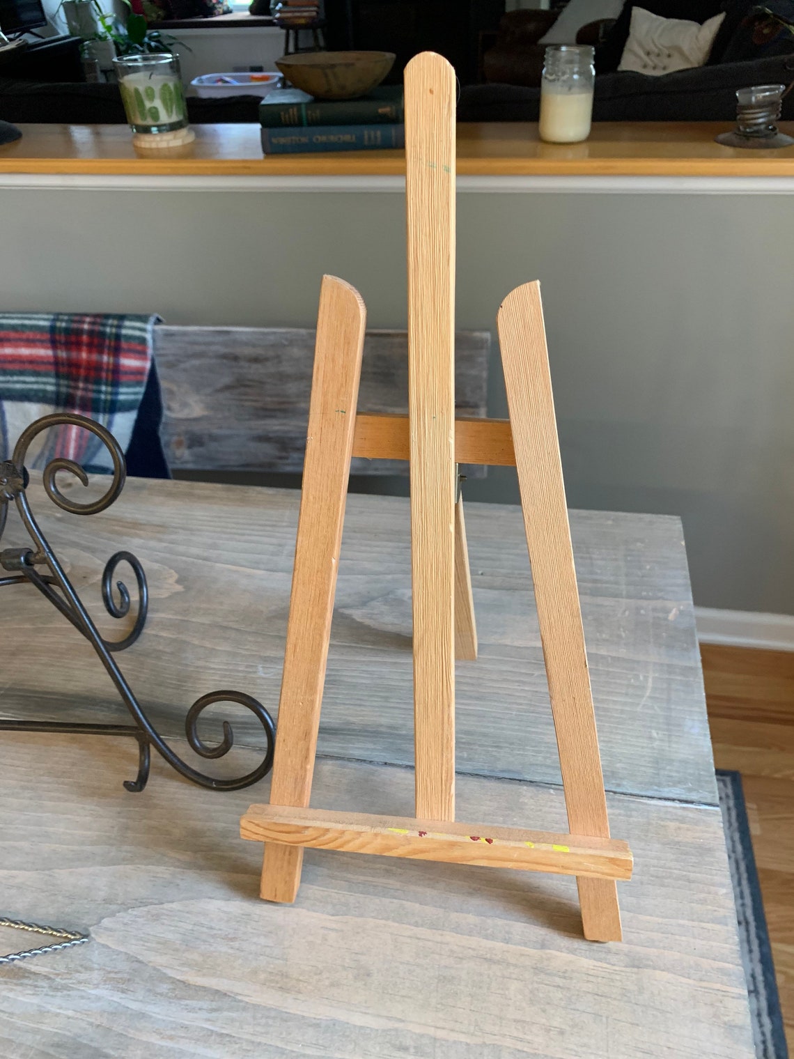 Vintage Wooden Stand Small Plate Stand Wooden Picture Stand Etsy