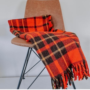 Vintage Faribo Plaid Wool Blanket: Tartan Throw, Made in USA