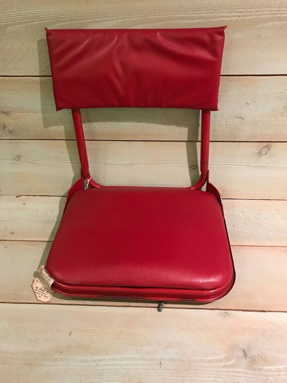 Buy 1960's Red Metal Folding Stadium Seat Bleacher Seat, Football