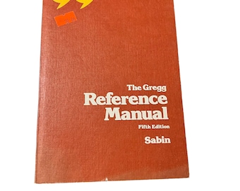 Vintage Gregg Reference Manual 5th Edition 1977 William Sabin Shorthand Textbook Business Writing Guide Retro Office Book