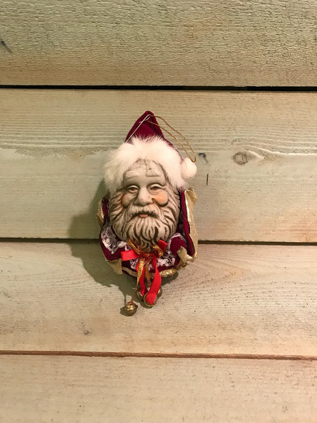 Vintage Christmas Round Bottom Santa With Bells Real Like - Etsy