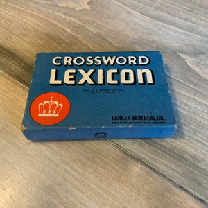 Vintage 1938 Kreuzworträtsel Lexikon von Parker Brothers Regular Lexicon und Lexicon Solitaires