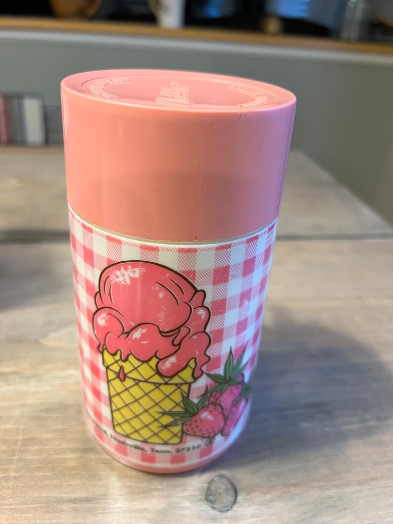 Vintage Aladdin Thermos Red and Black Diamond Pattern Aladdin Etsy