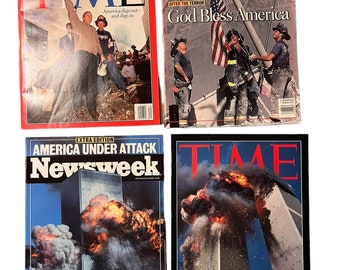 Newsweek Sept 11, 2001 Magazine, Time Magazine 9-11 Edition, Newsweek After the Terror Magazine, Time Special Issue 9-11-2001