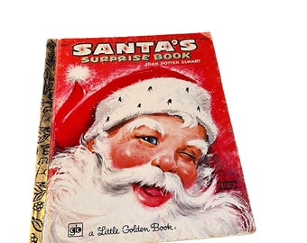 Santa's Surprise Book by Joan Potter Elwart copyright 1979, Vintage Children's Book ~ A Little Golden Book, Christmas Decor, Christmas Book