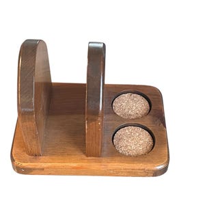 Handcrafted Solid Wood Napkin Holder with space for Salt and Pepper